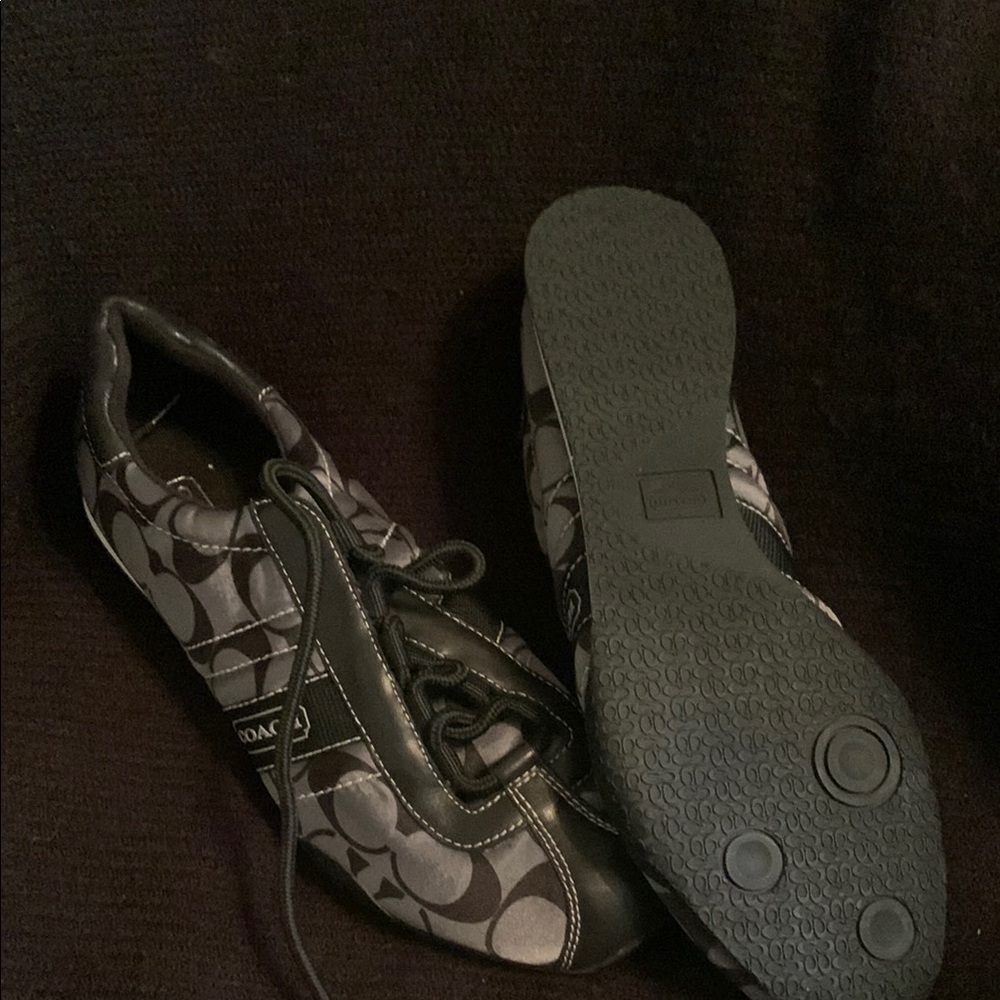 Black and Gray Patterned Sneakers from Coach - Picture 1 of 6
